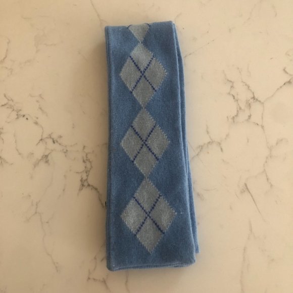 Express Blue Cashmere Argyle Scarf - Picture 4 of 4